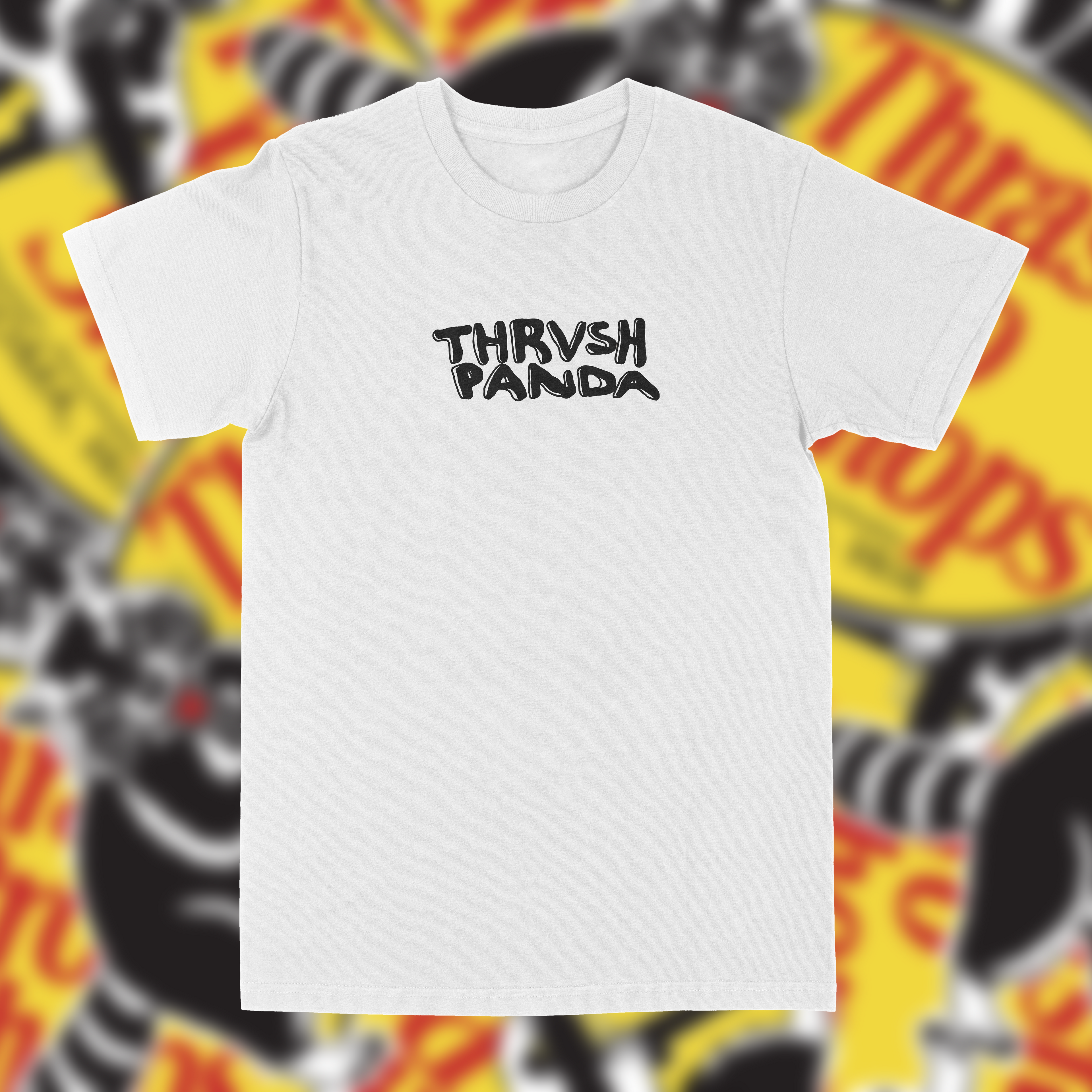 Thrash Panda Rigby Tee  (WHITE)